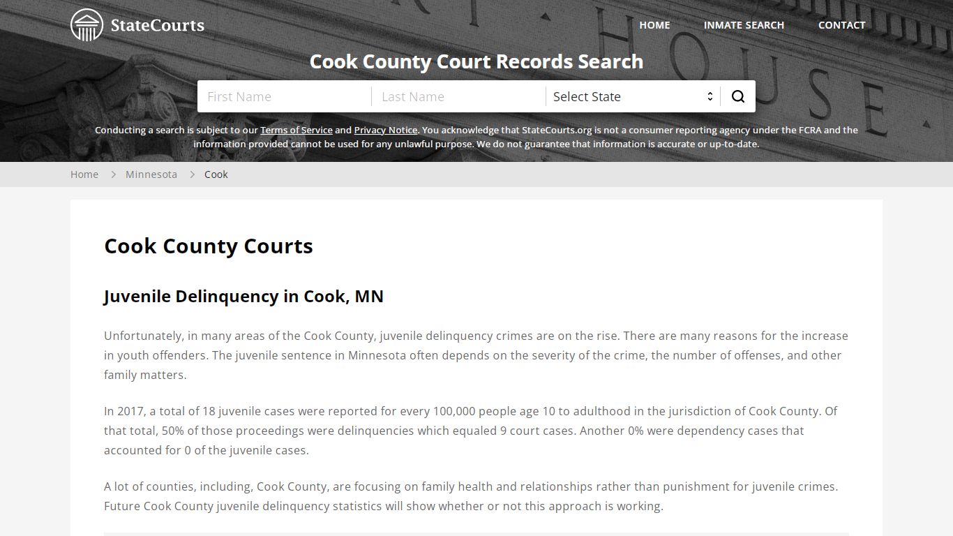 Cook County, MN Courts - Records & Cases - StateCourts